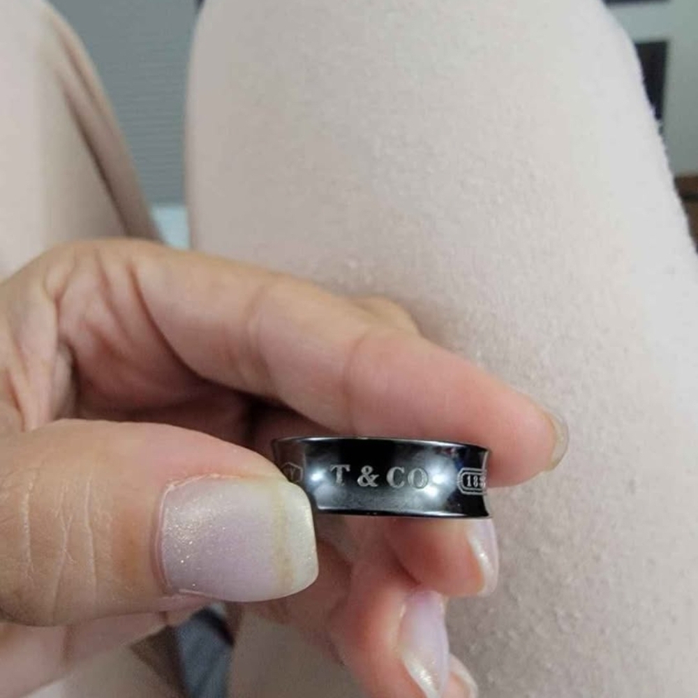 Tiffany & Co. Black and Silver Ring